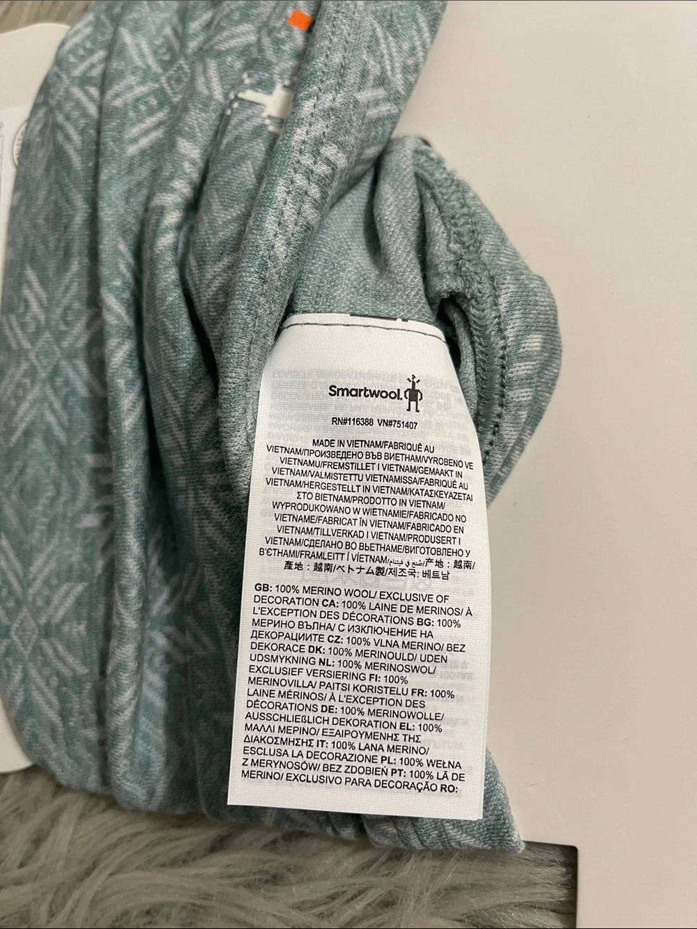 Smartwool Kids Teal Patterned Merino Neck Gaiter